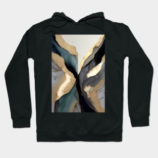 Gold Volt - Abstract Alcohol Ink Resin Art Hoodie